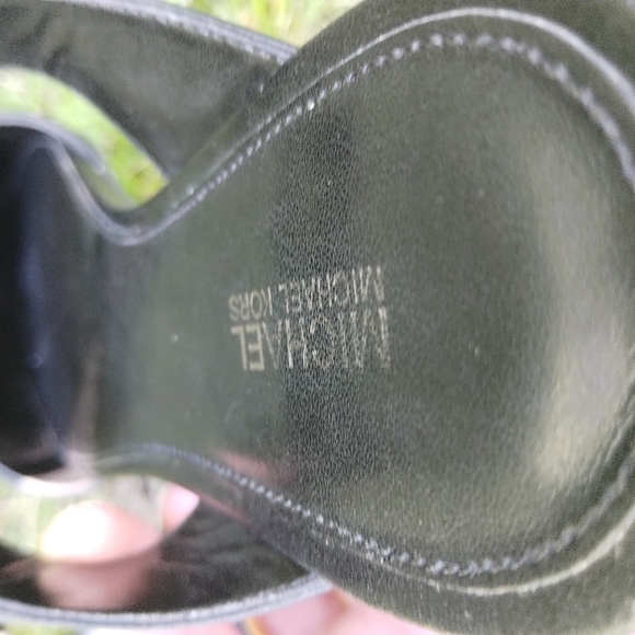 EUC Michael Kors Viola Ballet Mule Flat Black with Rhinestone Buckle - Picture 7 of 9